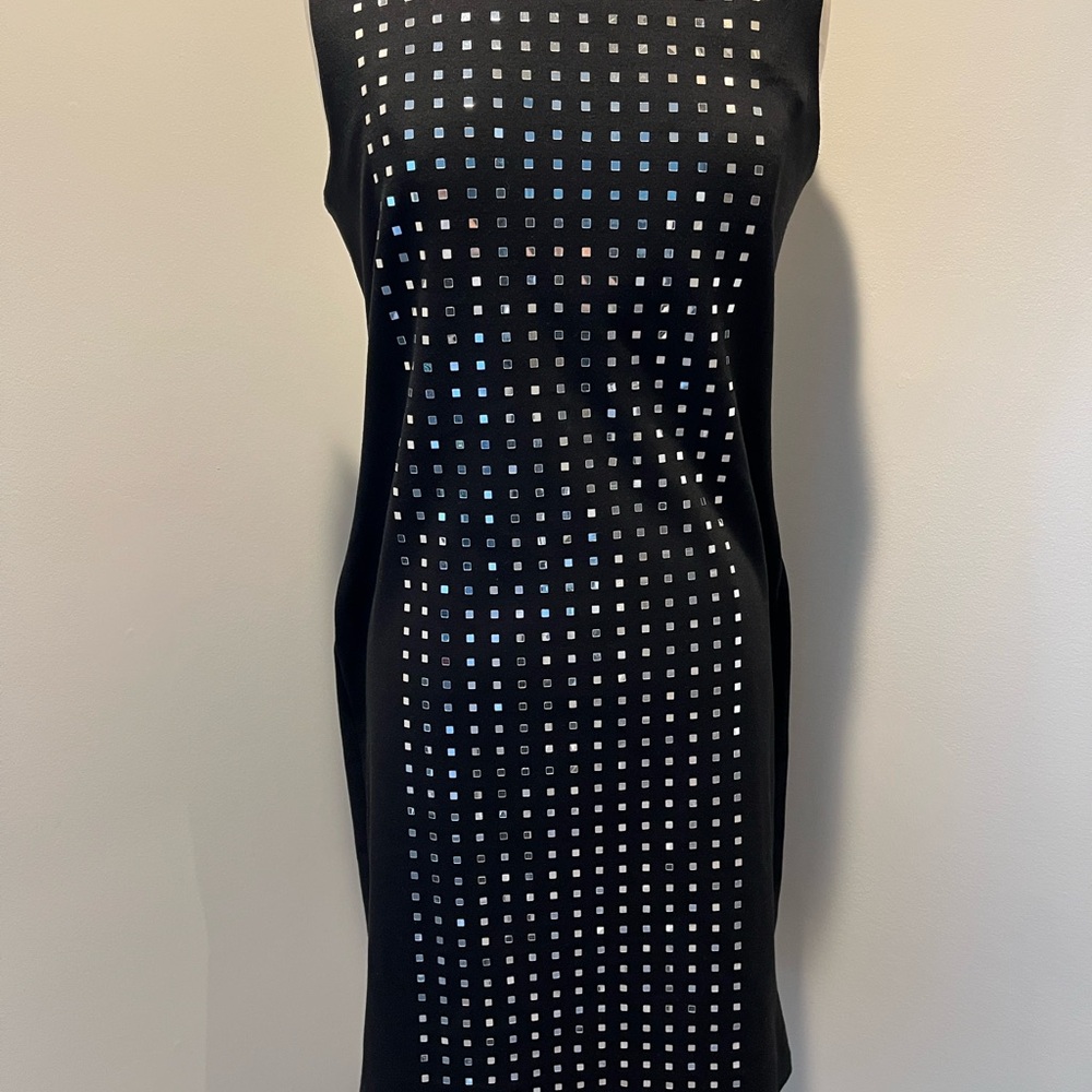 Black with Silver Mirrors Dress